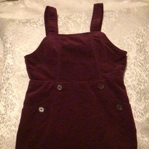 Janie and Jack Deep Berry Corduroy Jumper Size 6
